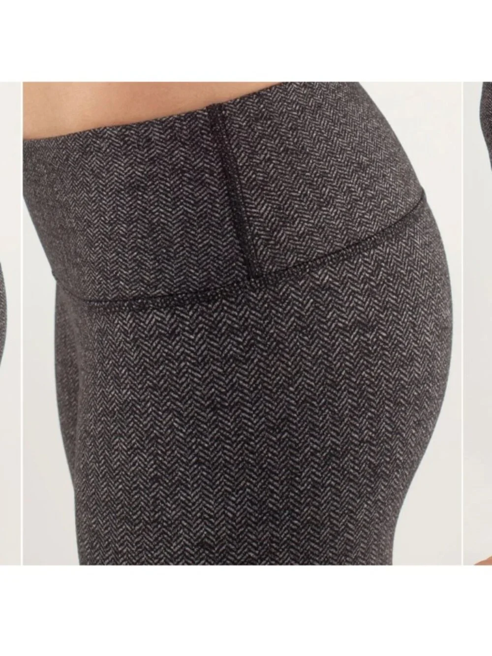 Lululemon Wunder Under Pant Herringbone Black / Rose Herringbone Black